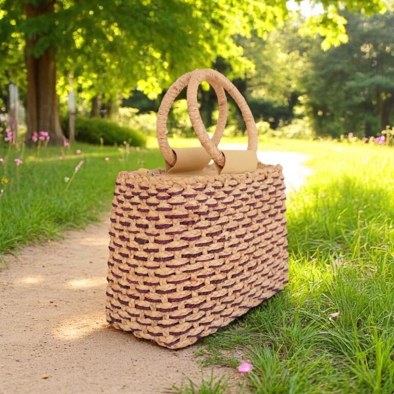 Pavinee Dyed Weave Straw Tote Handbag